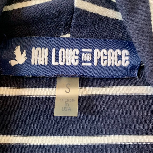 INK LOVE AND PEACE Striped Open Cardigan—SZ. Sm - Picture 9 of 11